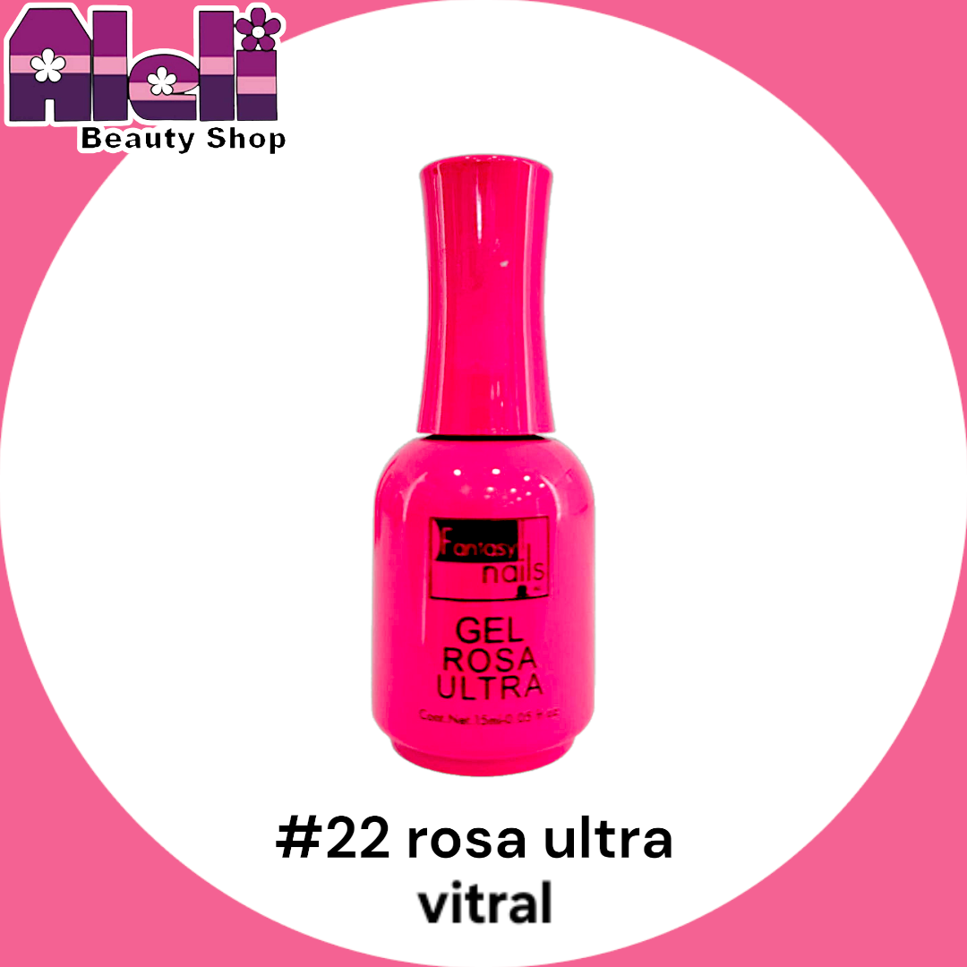 Gel UV #22 rosa ultra vitral Fantasy