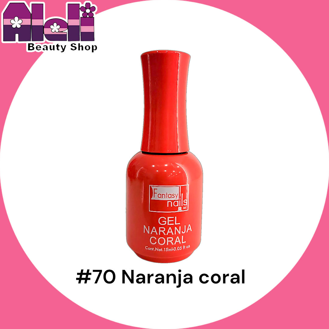 Gel UV #70 naranja coral Fantasy