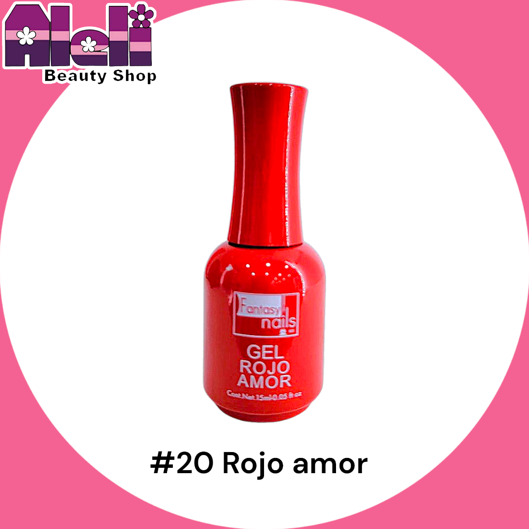 Gel UV #20 rojo amor Fantasy